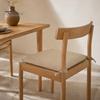 Natural Texture Seat Cushion Office Chair with Ties, Ultra Soft Square Cushion, 15.75"x15.75" for Breathable Washable Pad Dining Chair, Home