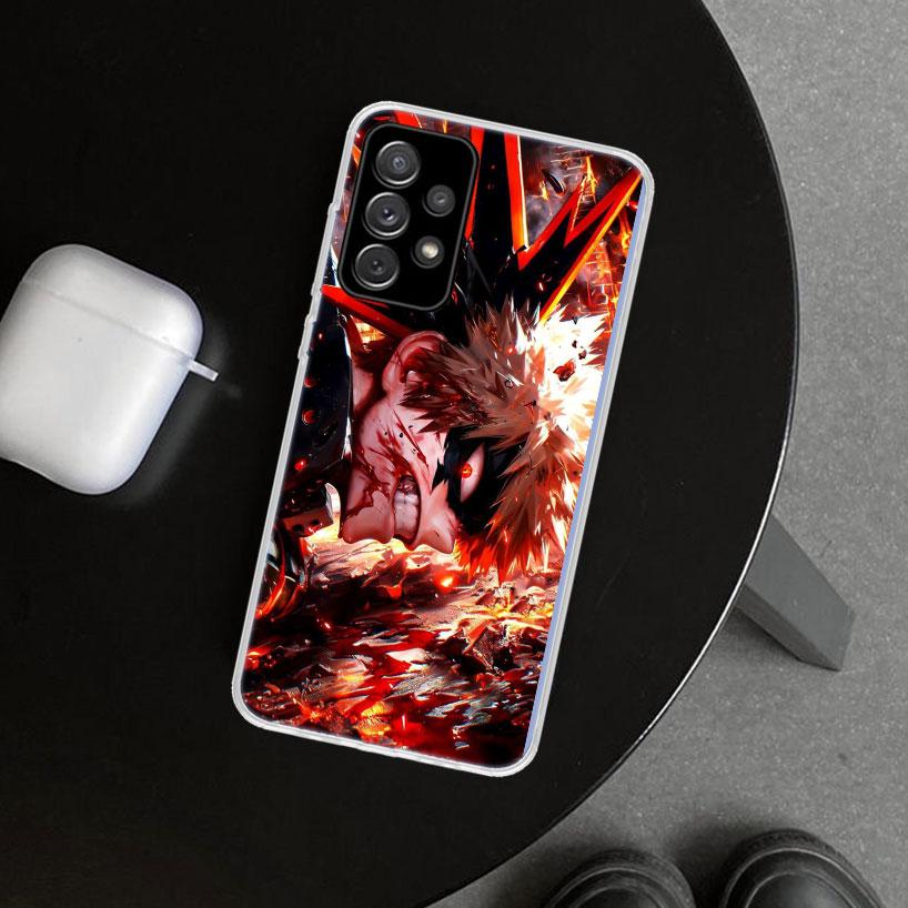 Dakugou Katsuki MHA My Hero Phone Case Cover for Samsung Galaxy A12 A22 A32 A52 A72 A02S A51 A50S A31 A20S A10S Note 20 Ultra 10