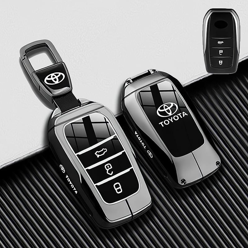 Car Key Case Cover Shell Fob For Toyota CHR Hilux Fortuner Land Cruiser 200 Camry Corolla Crown RAV4 Highland Key Chain