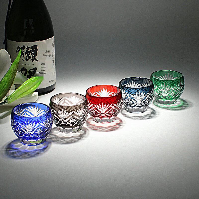 Edo Kiriko Handgeschnitztes Japanisches Sake & Spirituosen Glas