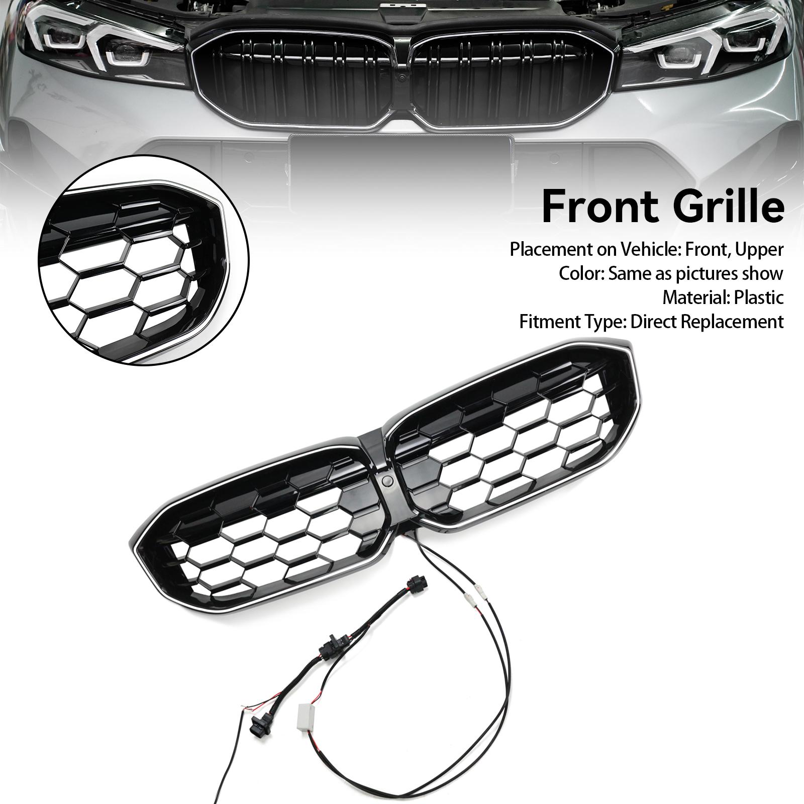 

Diamond Gloss Black Front Kidney Grille Mesh Fit BMW 3 Series G20 G28 2023-2024