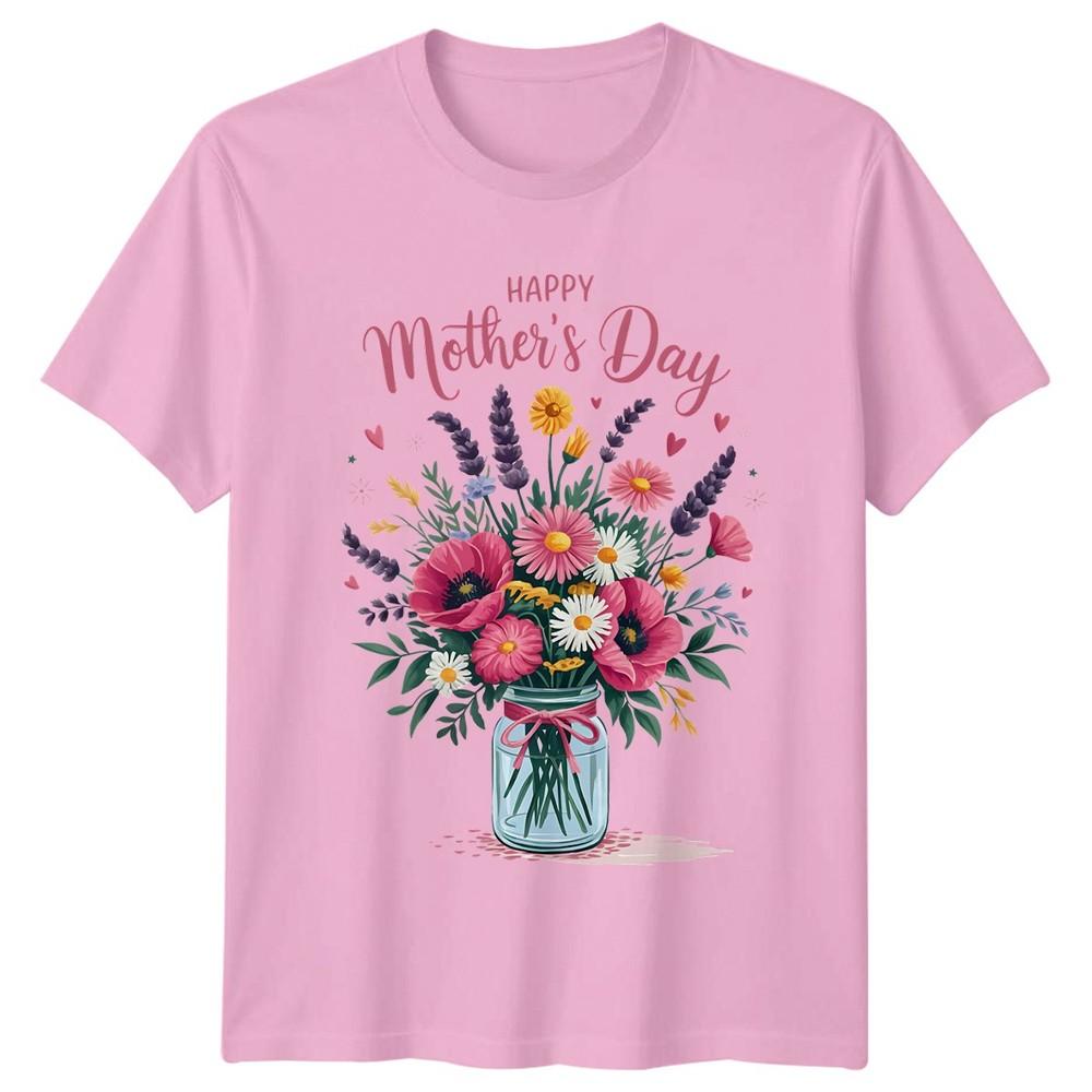 Happy Mothers Day Unisexs TShirt Floral Celebration Mothers Day Gift For Her