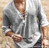Popular Men's Chest Strap-Up Corn Medium Sleeve T-Shirt Shirt