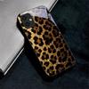 Goldfarbene Leopardenmuster Schwarze Glas-Handyhülle für Motorola Moto G14 G22 G24Power G24 G34 G35 G45 G54 G55 G75 G84 G85 Harte Rückseite
