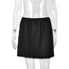 Summer Sexy Satin White Mini Skirts For Women Street Chic Red High Waist Skirt Casual Slim Elastic Waist Skirt Female 2025