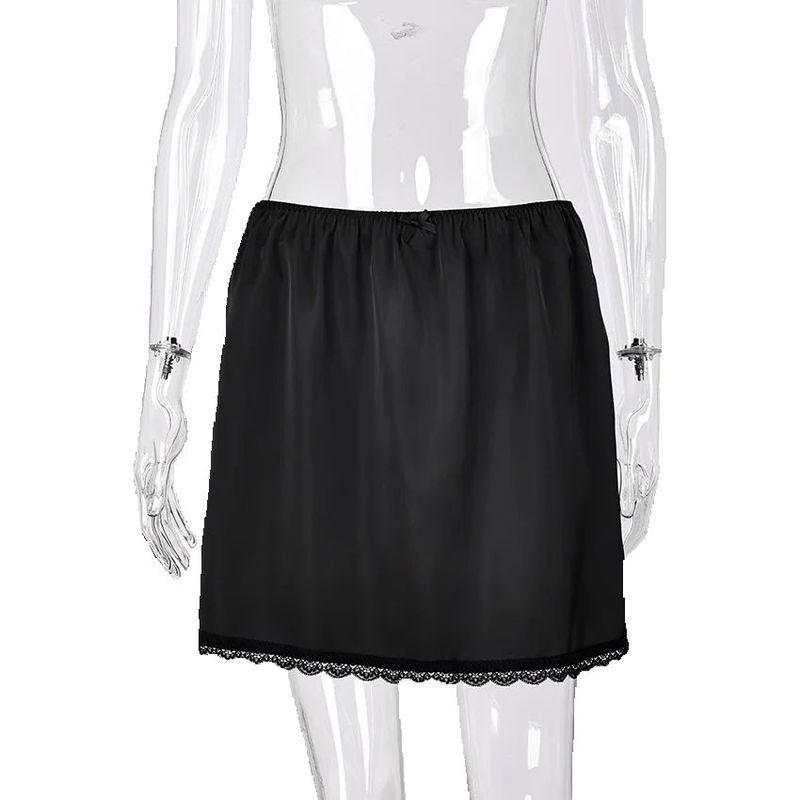 Summer Sexy Satin White Mini Skirts For Women Street Chic Red High Waist Skirt Casual Slim Elastic Waist Skirt Female 2025