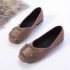 Fashion Square Toe Slip-on Shoes for Women Low Heel Elegant Woman Flats Casual Popular Fashionable Price Shoe Spring Chic Point Stylish