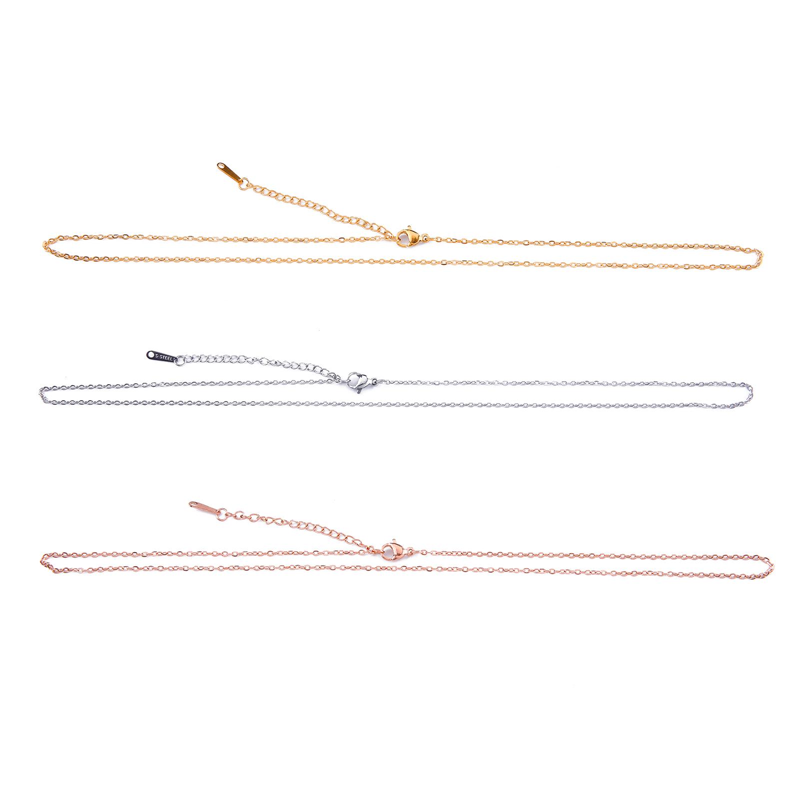 

Teamer Stainless Steel Chain Necklace for Women Ordinary Cross Chain Gold Color Punk Choker Fashion Jewelry Birthday Gifts 2026 Steel&40cm