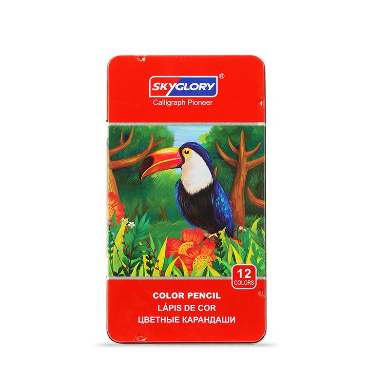 Eco-Friendly Hexagonal Oil-Based Colored Pencils - 48 Color Set for Students