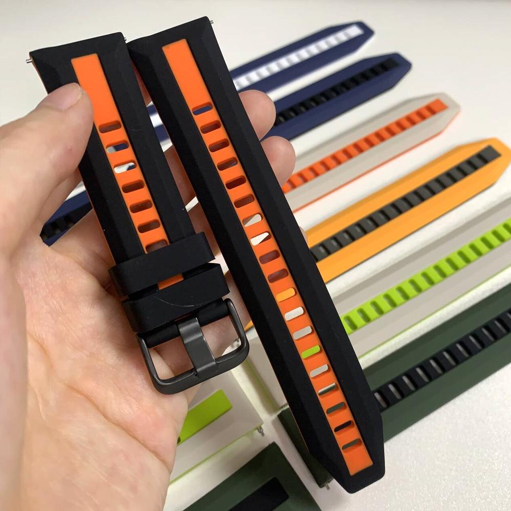 Silicone Watchband 22mm For TicWatch GTH2 GTX/GTW Soft Bracelet For TicWatch Pro 2021/3 Ultra LTE GPS S2 E2 Sports Strap Replace