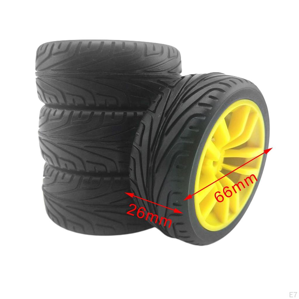 4 Pieces 1/14 RC Wheels Tires Spare 1631 DIY Crawler Buggy