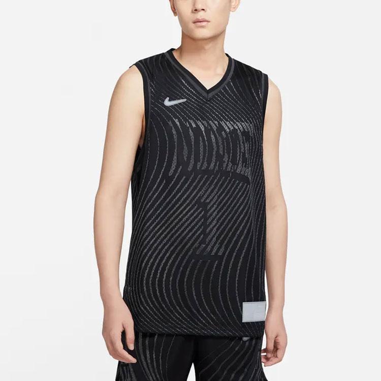 Nike Camiseta sin Mangas de Baloncesto para Hombre Dri-Fit Adv Innovation Alfabética Numérica Deportiva Cómoda Transpirable de Secado Rápido Tops Negro DH7135-060