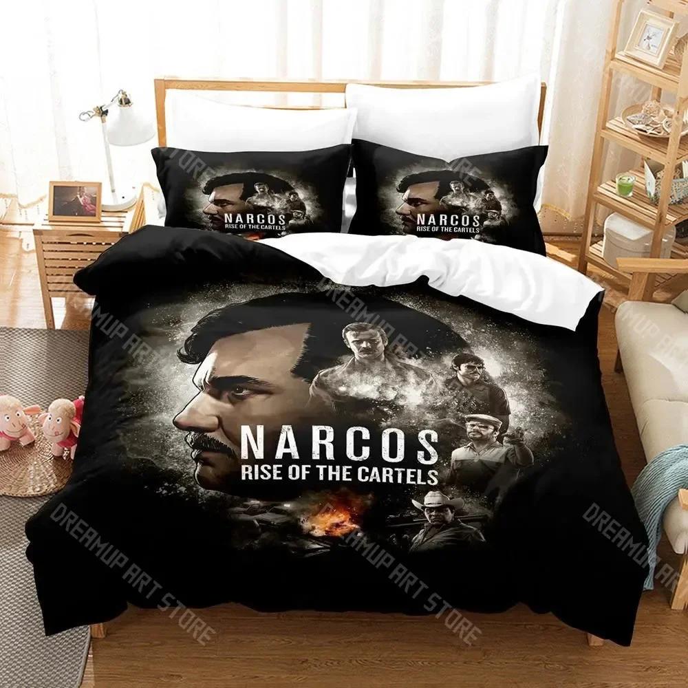

3D Print Narcos Bedding Set Single Twin Full Queen King Size Bed Set Adult Kid Bedroom Duvetcover Sets EU Single 90x200cm