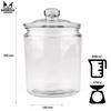 Set - 2x Glass Jar 2 L with Glass Lid