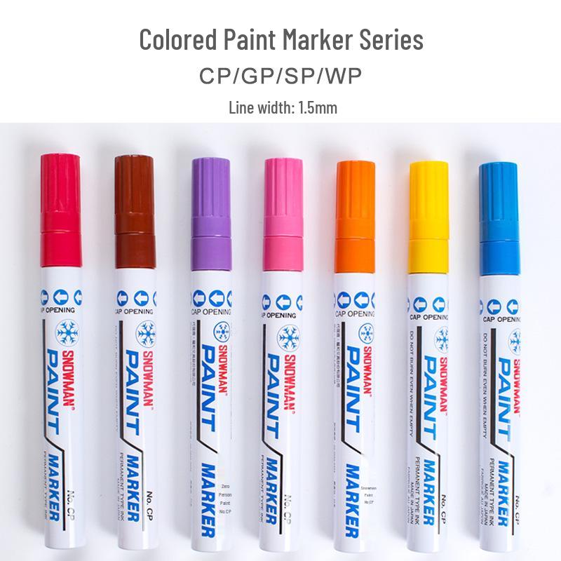 Japan Yeti Waterproof Alcohol-Resistant Paint Marker, 1.5-3mm, Fade-Proof, Low Halogen