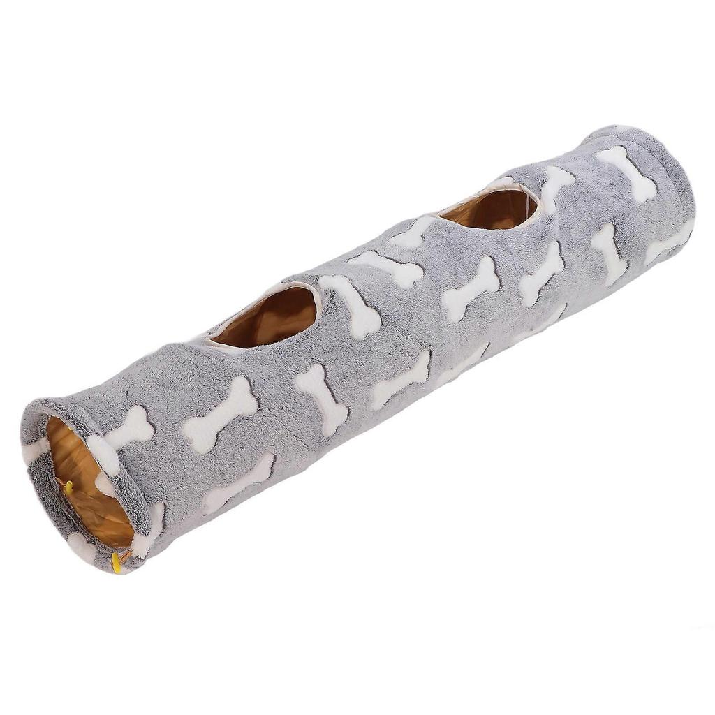 Plush Cat Tunnel Toy Collapsible Scratch Resistant Little Pet Tunnel for Cats Rabbits and Puppies