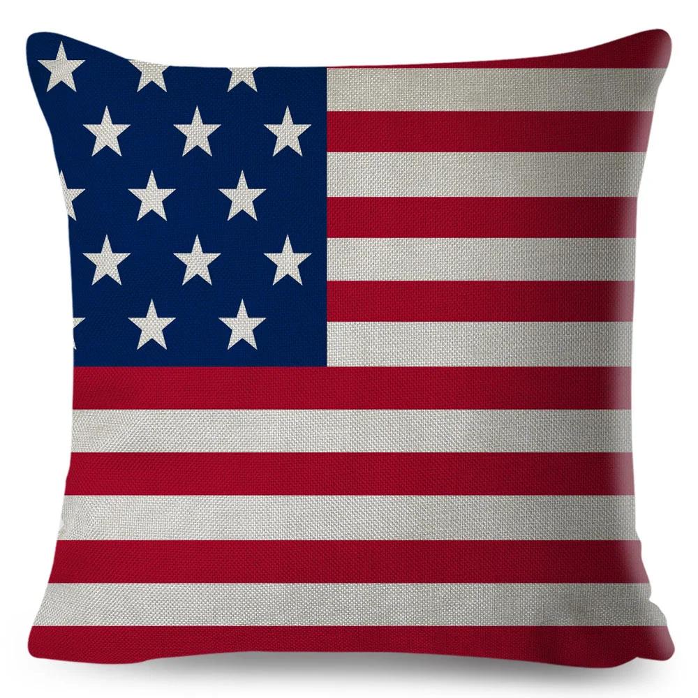 50 Style National Flag Cushion Cover for Sofa Home Children Room Decor Geometric Print Pillowcase Polyester Pillow Case 45x45cm