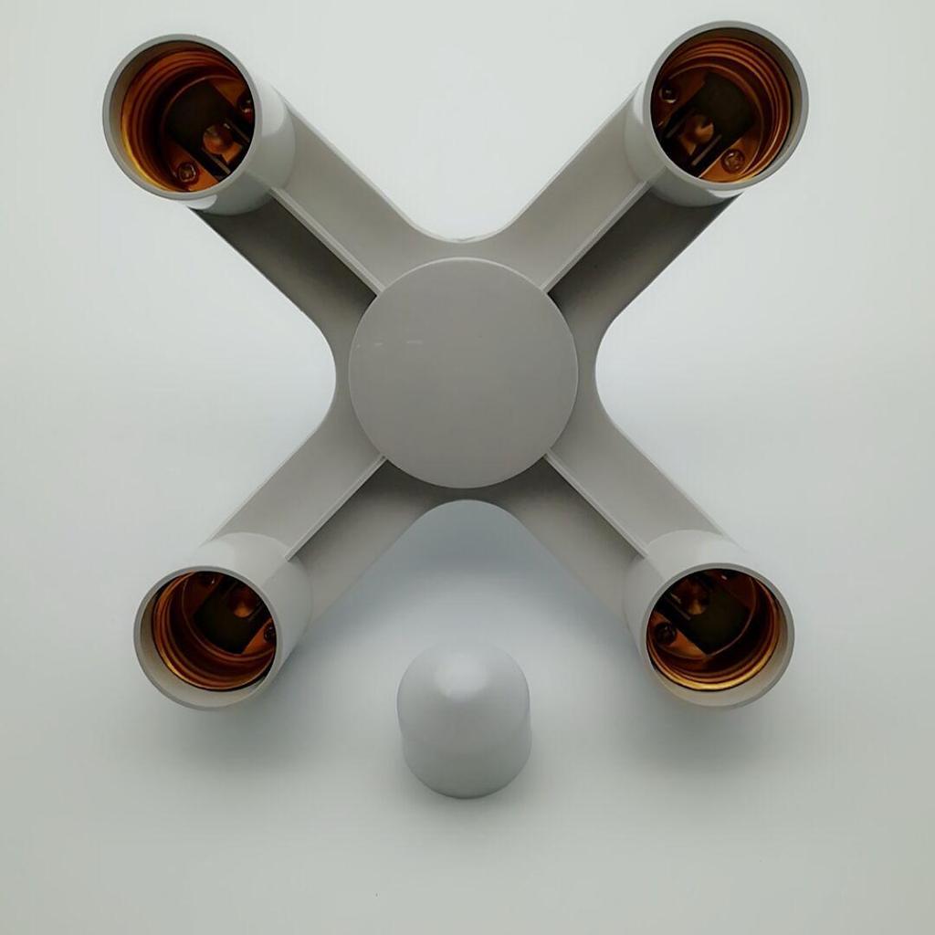 Multi-Socket E27 Lamp Holder Splitter: 1-to-2, 1-to-3, 1-to-4, 1-to-5 Spiral Head Adapter