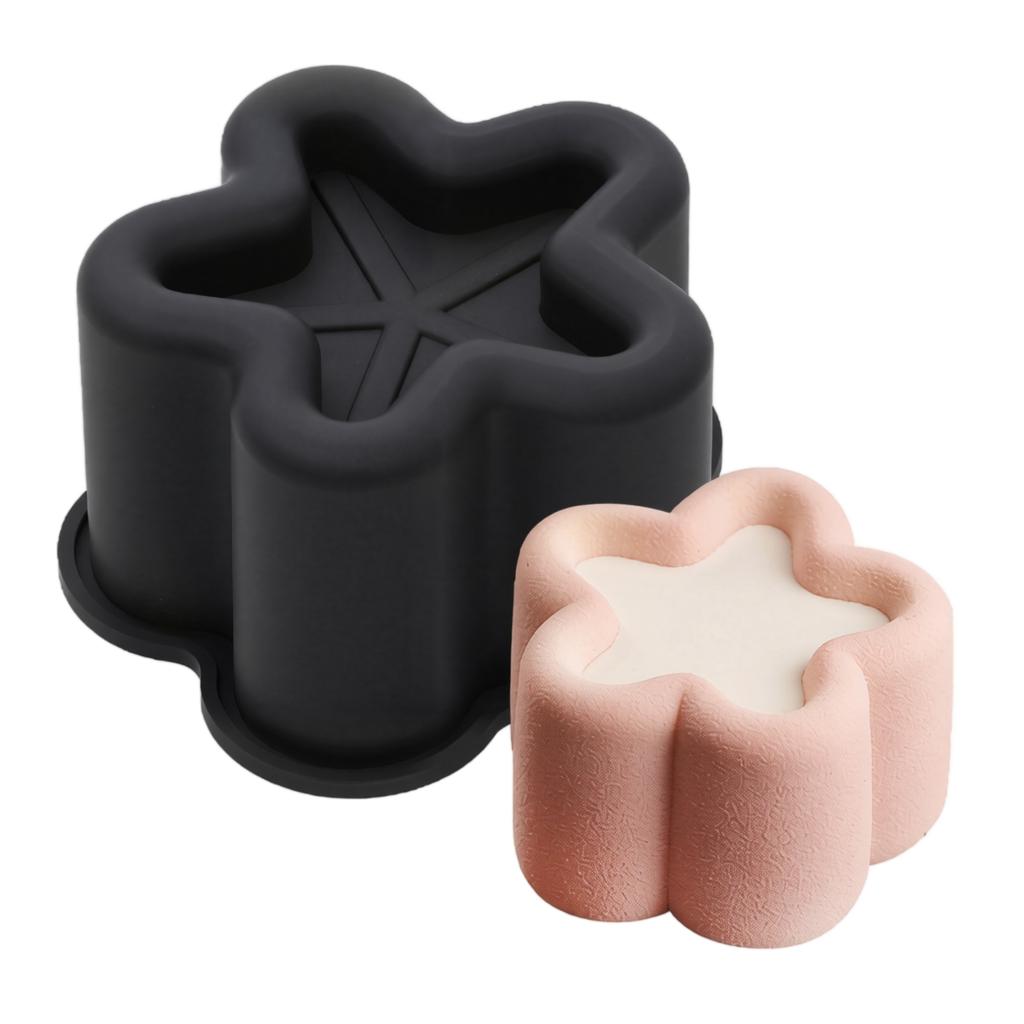 Flower Shaped Single Cavity Silicone Mold for Mousse Cake Baking Candle Plaster Resin Mold Flexible Non Stick French Style