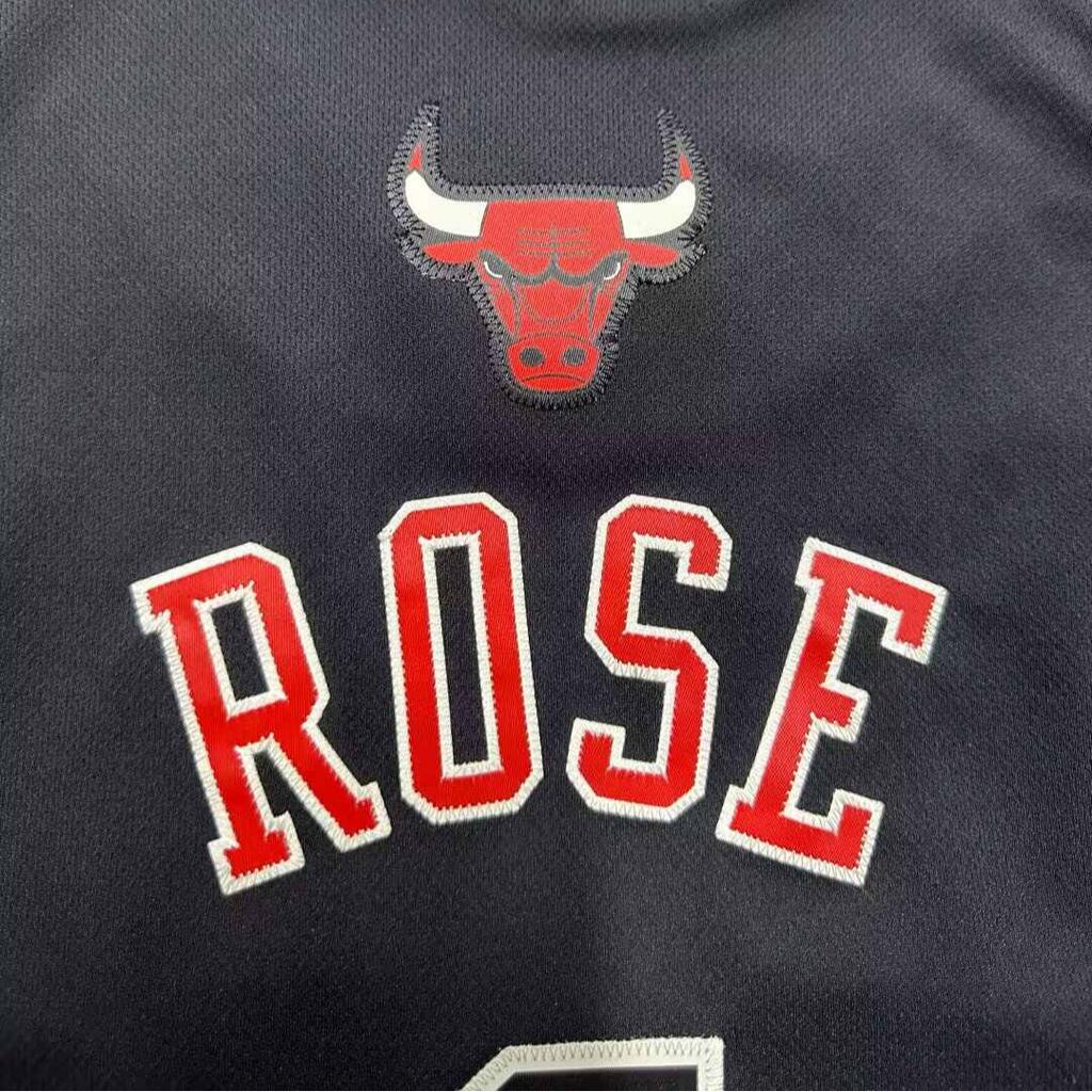 Adidas Rose Bulls 1 Embroidered Swingman Fan Edition Basketball Jersey Unisex jerseys Black L71688