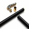 Floral Gold Line Walking Stick, Handmade Wooden Spiral Cane, Artisan Walking Cane with Rubber Tip,  Gentleman’s Walking Stick Gift