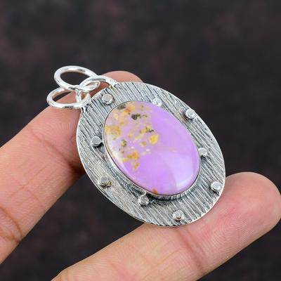 Phosphosiderit Anhänger Original Edelstein Schmuck 925 Sterling Silber Anhänger handgemachter Schmuck Designer Anhänger Geschenk für Frau Silberschmuck