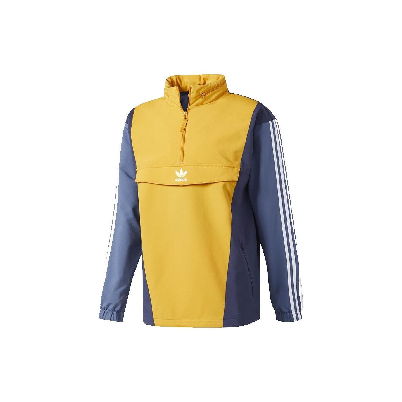 Мужская толстовка-анорак Adidas Originals Trefoil BLOCKED Желтая BS4504 XL