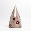 Summer Large Capacity Knit Women Shoulder Bags Flower Hollow Design Ladies Shopping Handbags Simple Casual Girls Vest Bag Tote