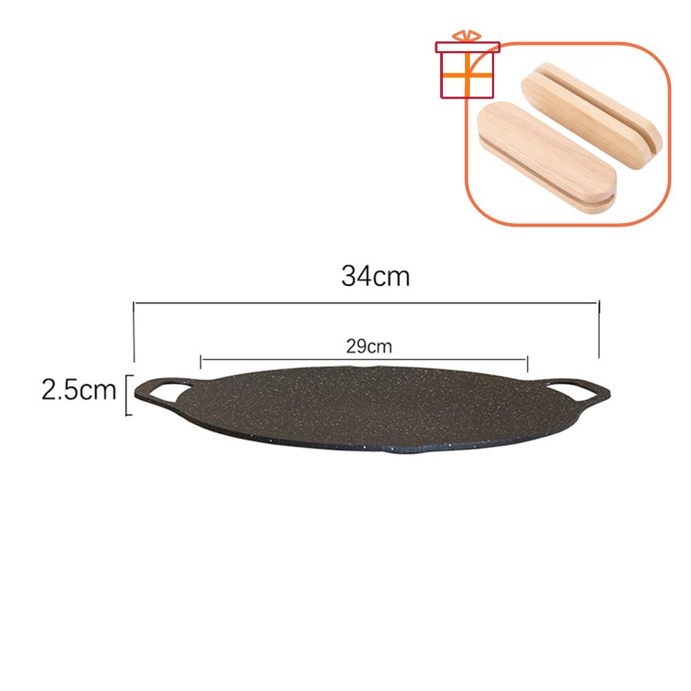 Oil Frying Baking Pan Non-stick Cooking Pans Round Griddle Grill Pan With Handle Outdoor Travel Camping Frying Pan BBQ Accessory