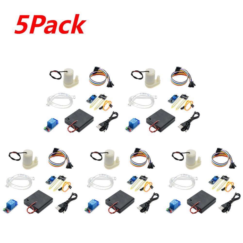 1-5set Automatic Irrigation Module DIY Automatic Watering Kit Garden Water Pump Soil Moisture Sensor Relay Module For Arduino