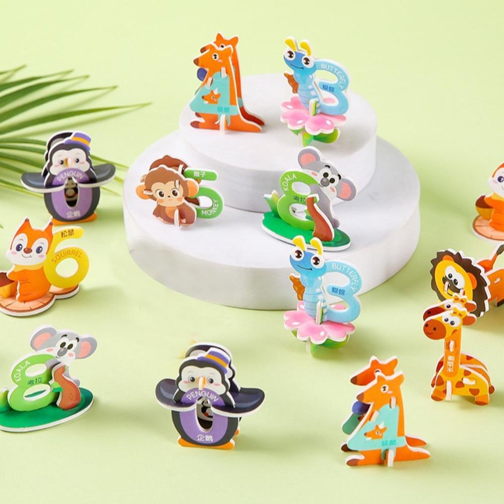 30pcs Early Education Puzzle Model 3D Assembly Model New Jigsaw Puzzles  Kids