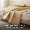 Machine Washable 3-Piece Ice Silk Cooling Mat Set with 2 Pillowcases, Breathable Summer Bed Sheet for Home Dorm, Soft Fitted Sheet