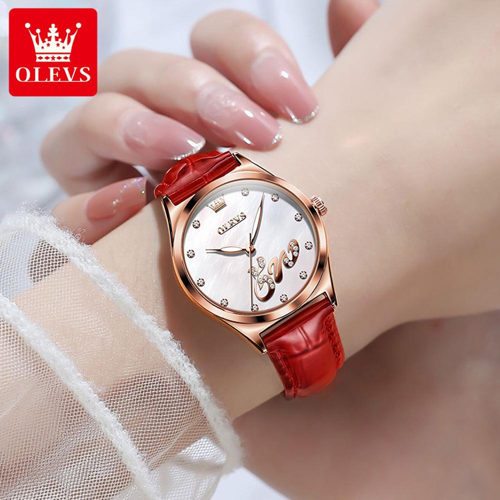 OLEVS Brand Watch Belt 520 Literally Diamond-Encrusted Scale Luminous Waterproof Ladies Quartz Watch 5581