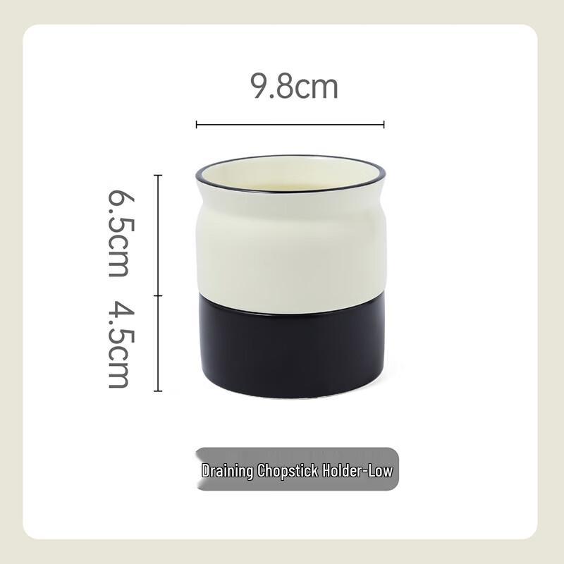 LISM Nordic Ceramic Chopstick Holder with Drainage