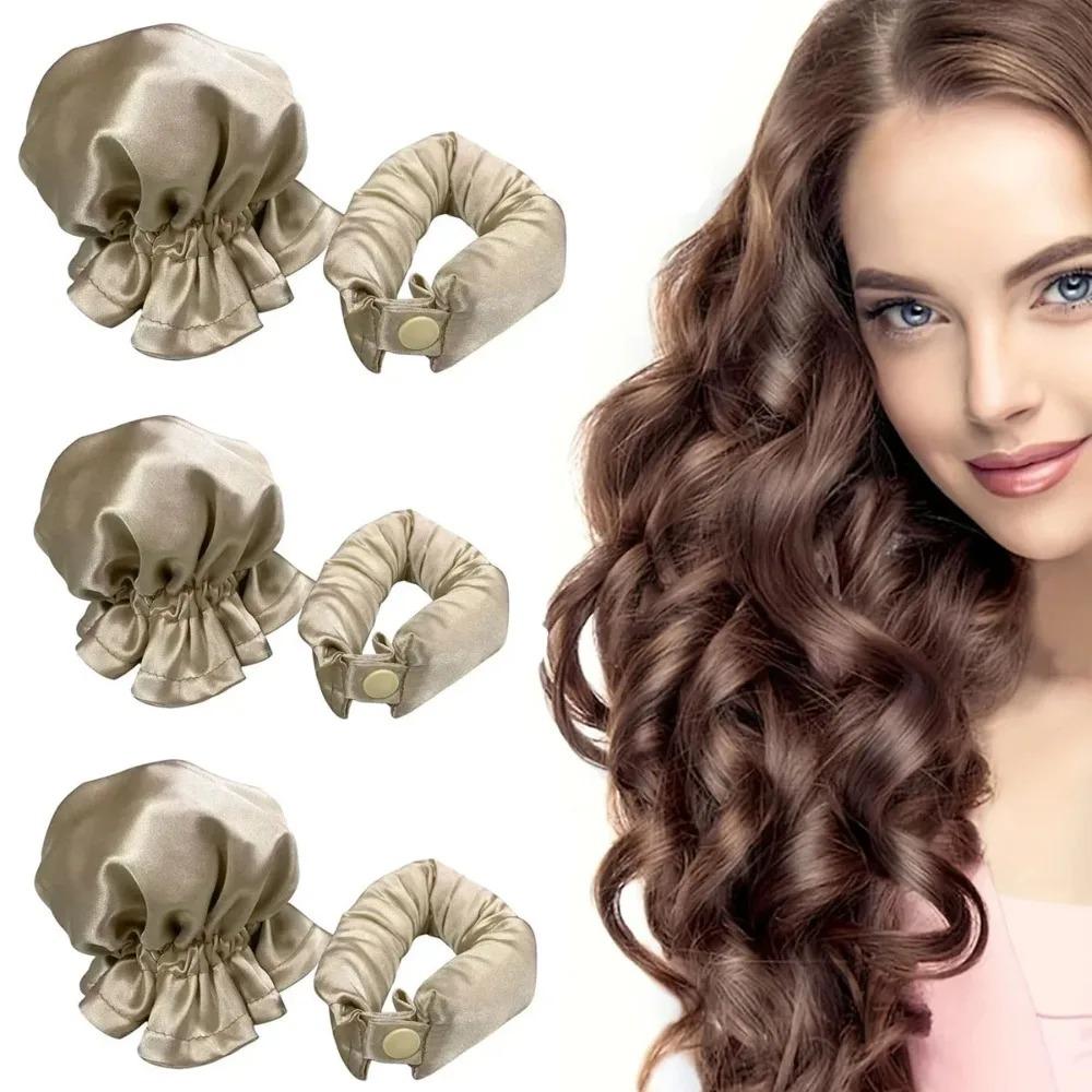 3pcs New Large Wave Lazy Hot Roller Set Sleeping Hair Curling Tool No Heat Non-Damaging  Hair Curling Iron Care Styling Tool