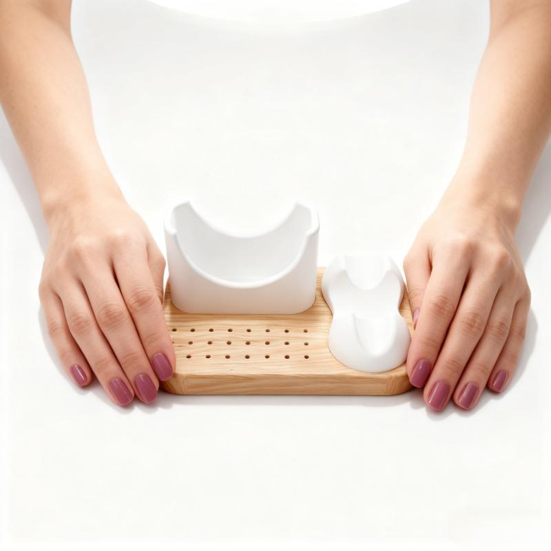 2 In 1 Nail Drill Holder Stand With 6 Holes Nail Drill Bits Wooden Storage Nail Polisher Pen Bracket For Salon And Home Use