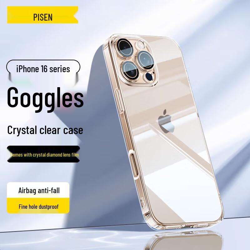 PISEN Transparent iPhone Case with Integrated Lens Protector