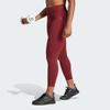 Adidas SS23 Solid Color Quick-Dry Cropped Fitness Pants Women Bottoms Dark-Red IA7163