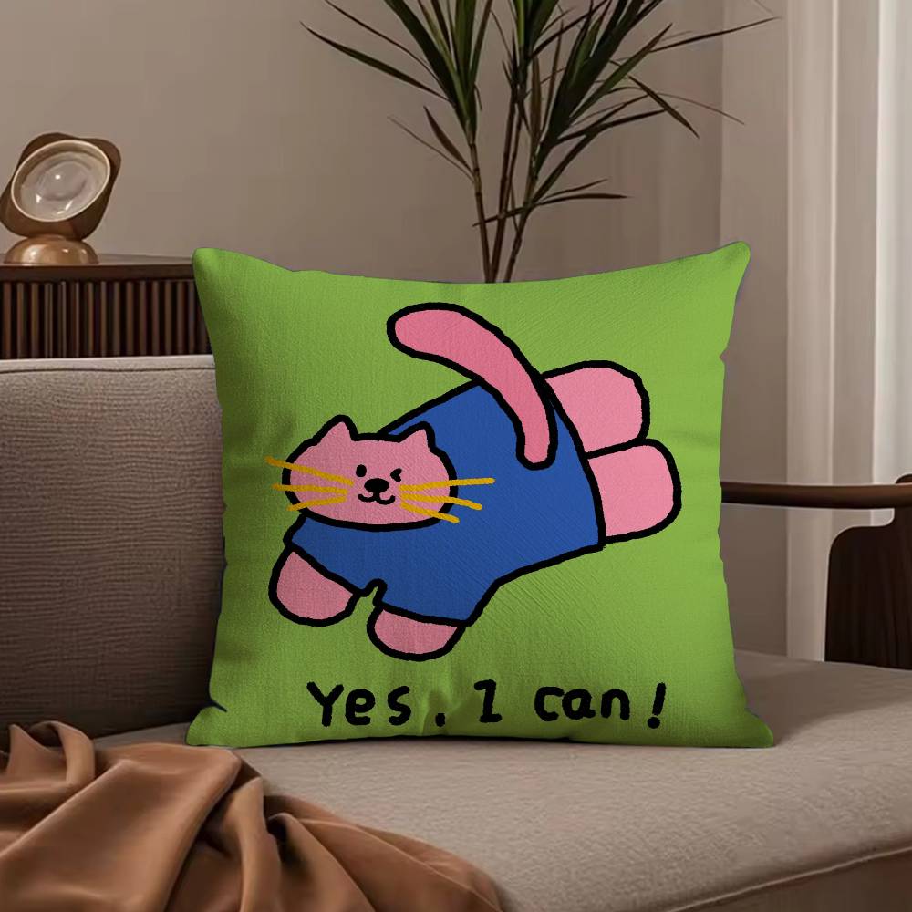 Custom Happy Dog Pillow Case Anti-dustmite Pillowcase Invisible zipper silky short plush Sofa cushion cover