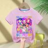 2025 KPop Demon Hunters Print Fashion Casual Tops Kids T-shirt Crew Neck Cartoon Girls Boys Tee Casual Baby Girl Clothes Rumi