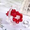 Small Flower Basket Crystal Ornament Beautiful Car Ornaments  TV Shelf