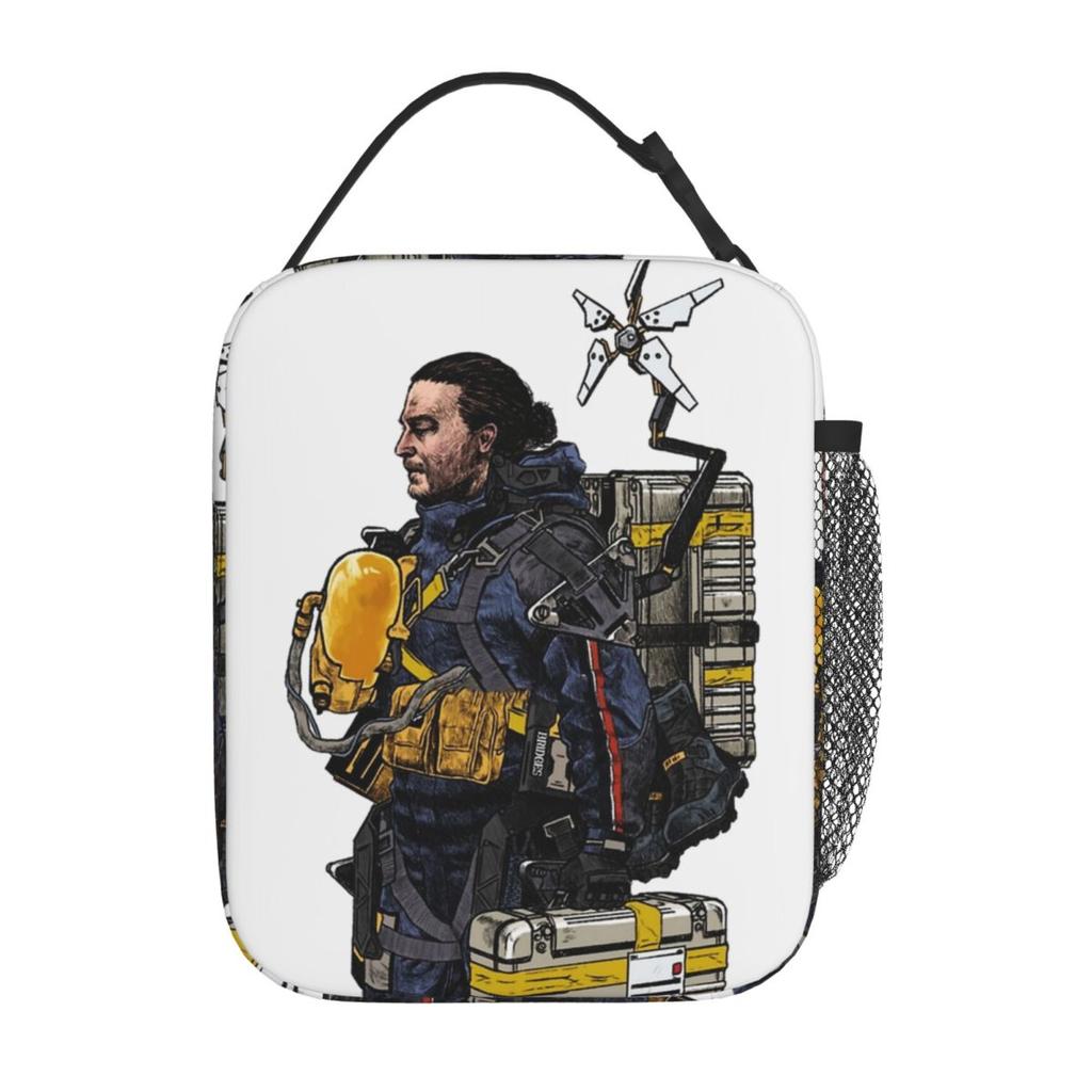 Death Stranding Drawing Insulated Lunch Bag Large Lunch Container Thermal Bag Tote Lunch Box Work Outdoor Food Handbags
