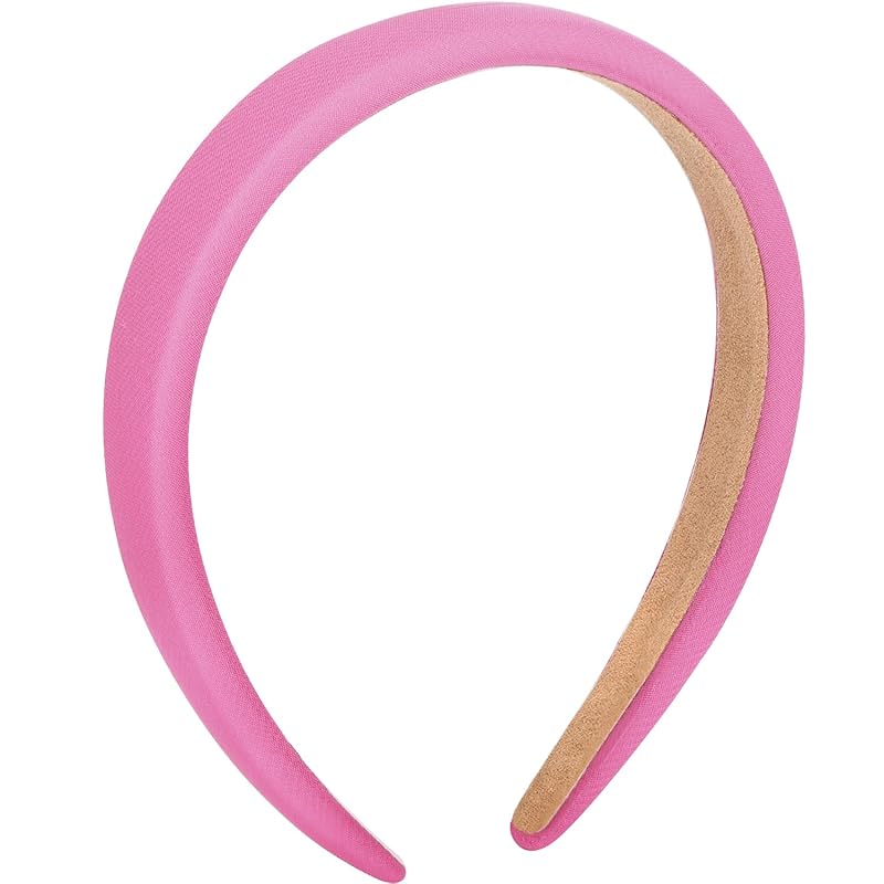 WantGor Padded Headband for Women, Wide Sponge HeadBands Plain Solid Hair Band Hoops Vintage Yoga Head Bands Fashion Elastic Hairband Accessories