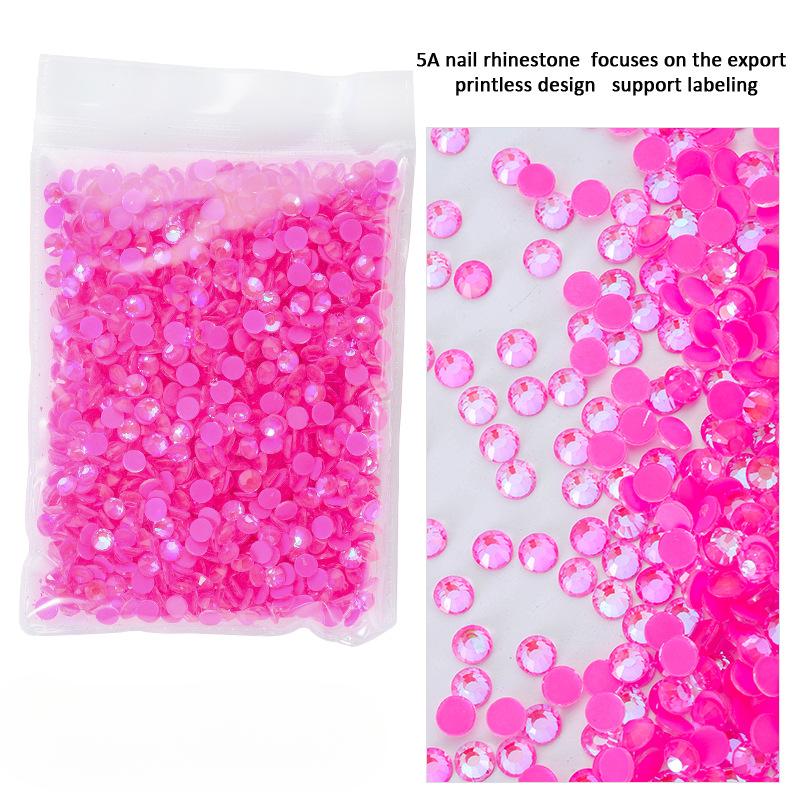 Nagelkunst-Schmuck, leuchtender Protein-Diamant mit flachem Boden, Glaskristall-Aufkleber, Diamant, DIY-Nagelkunst, Diamant-Schmuck, Zubehör, Nageldiamant