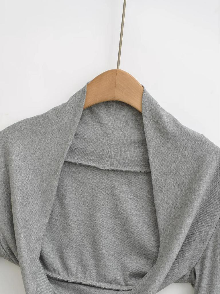 Damen Spicy American Langarm Cropped Sport-Strickjacke mit Daumenloch für Yoga und Tanz