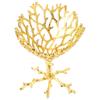 Hollow Crystal Ball Stand Alloy Metal Desktop Display Base for Sphere Decorative Centerpiece Home Office Living Room Bedroom