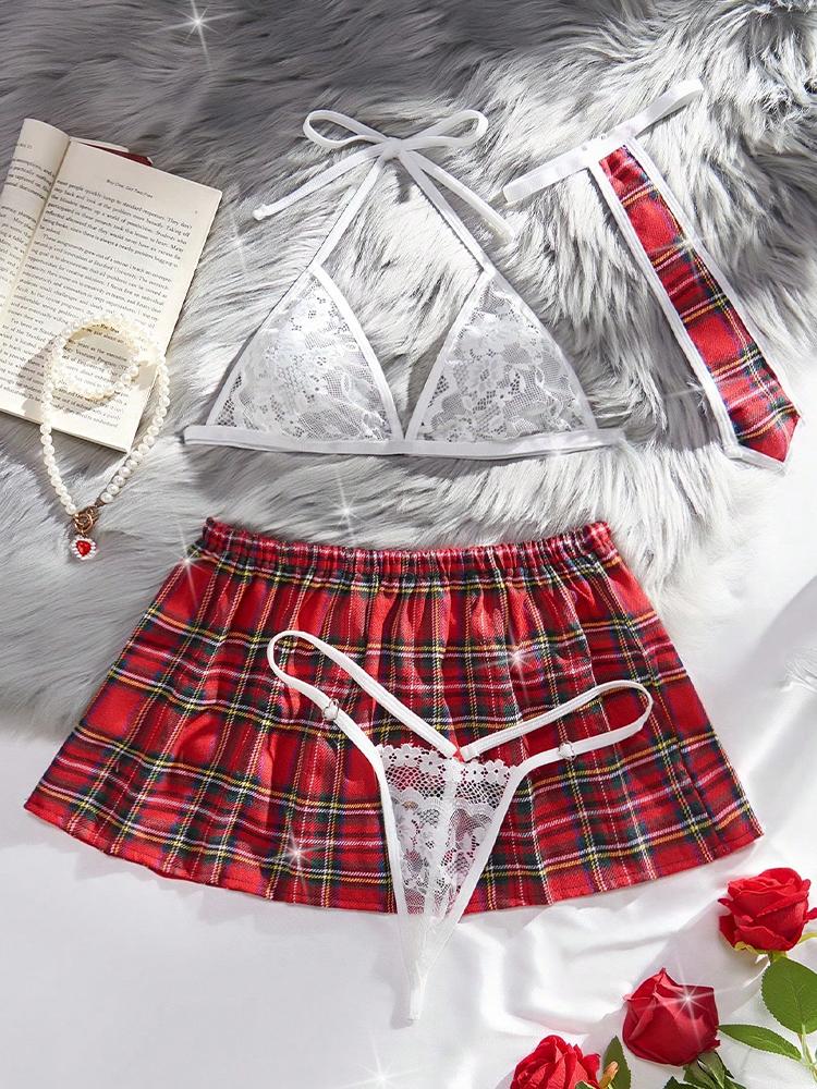 Erotická Sexy Studentská Uniforma Podprsenka a Kalhotky Spodní Prádlo Průhledná Podprsenka Exotické Sety Tanga Žena Porno Lingerie Babydoll Obleček