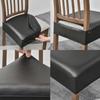 PU Leather Waterproof Seat Protectors Square Shape Elastic Chair Slipcover  Kitchen Use