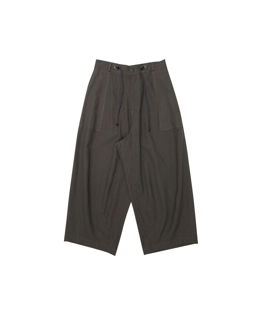 Goteu Linen Balloon Pants - Charcoal