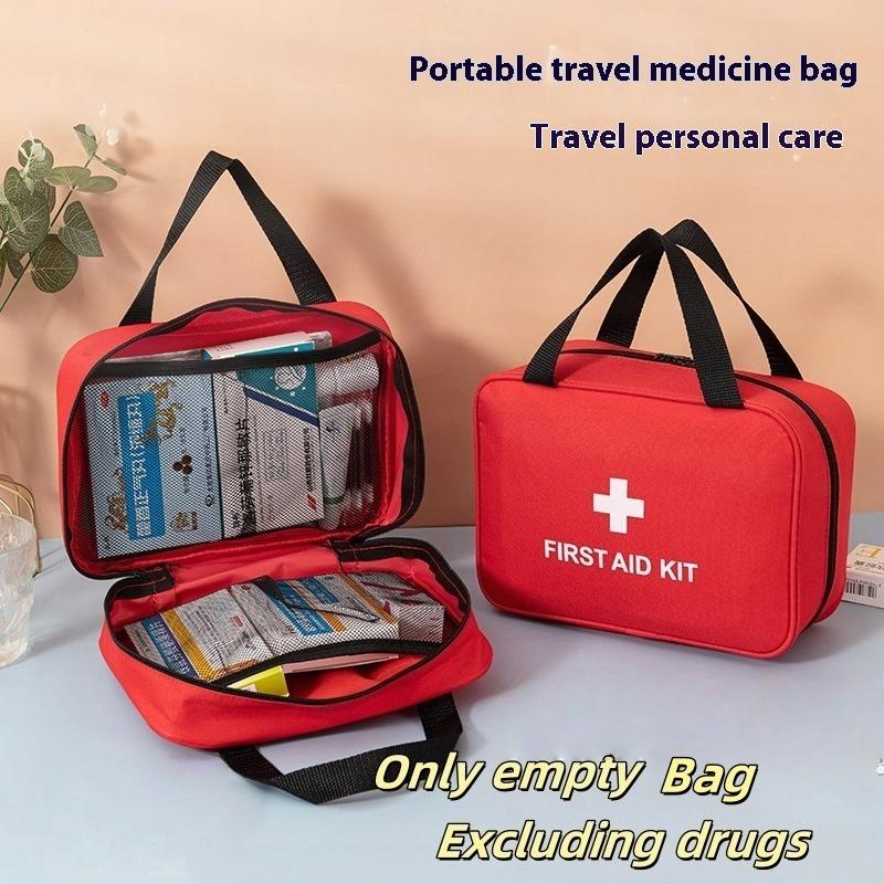 1 Piece Medicine Medical Storage Pouch Portable First Aid Kit Bags Camping Emergency Home Outdoor Travel Handle Bag Organizer